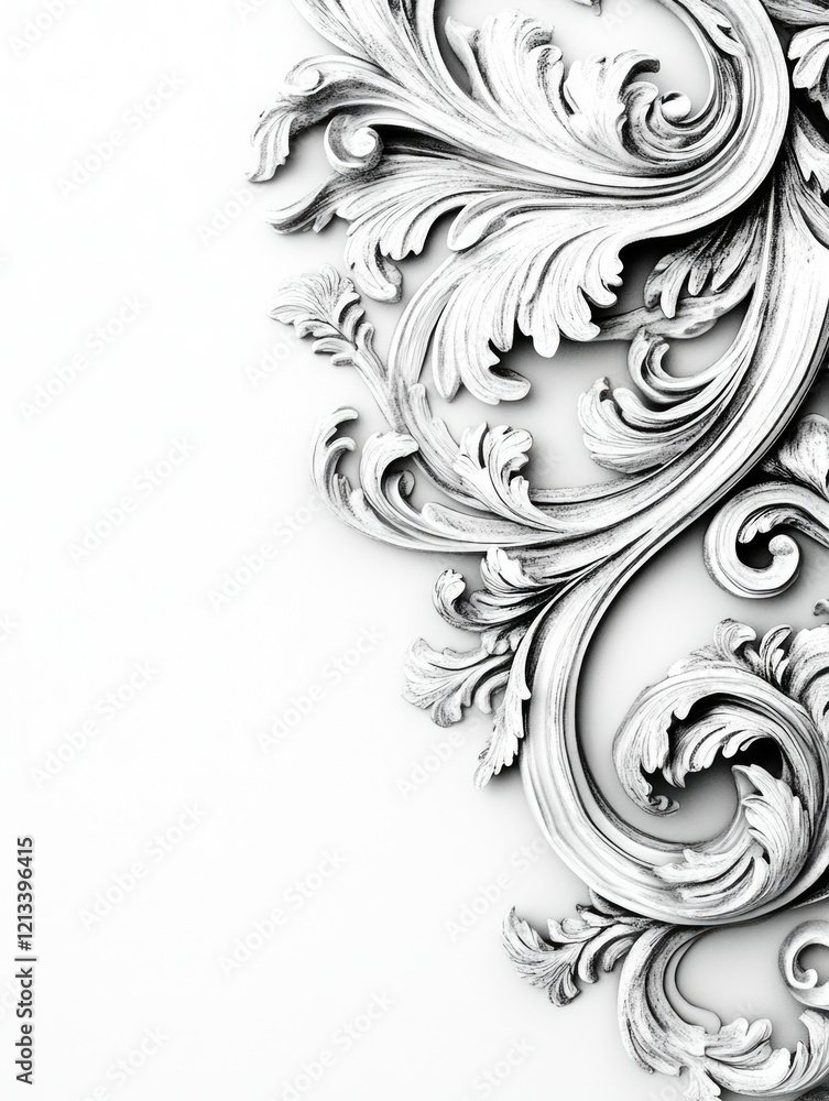 Fototapeta premium Classical Decorative Scroll Wallpaper