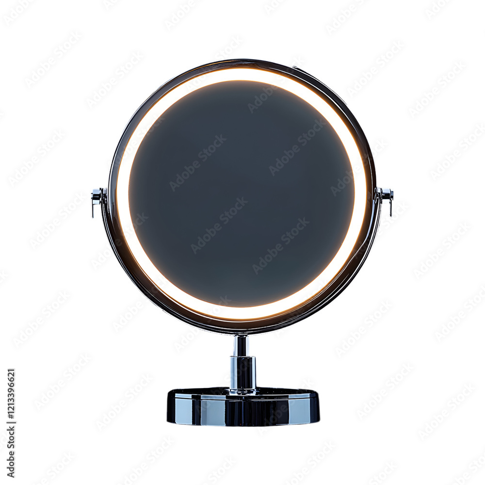 Elegant Vanity Mirror with LED Lighting on transparent background Elegant Vanity Mirror with LED Lighting on transparent background