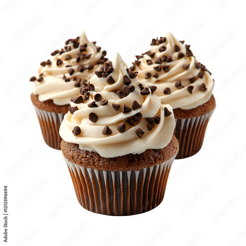 Cookie Cupcakes with Frosting Swirl on transparent background Cookie Cupcakes with Frosting Swirl on transparent background
