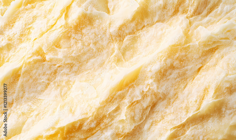 A yellow and white surface with a grainy texture