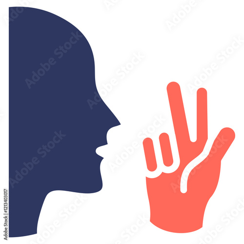 Non Verbal glyph color icon