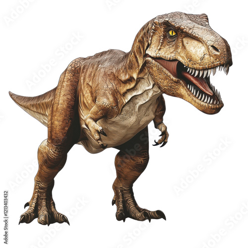 Fototapeta Naklejka Na Ścianę i Meble -  Vibrant dinosaur illustration or silhouette isolated on a transparent PNG background, perfect for kids' designs, educational projects, party invitations, and digital artwork.