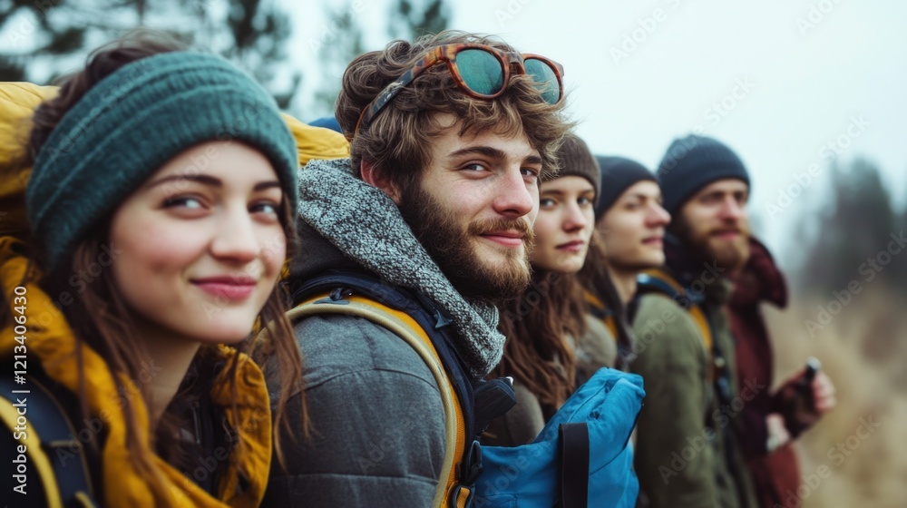Adventure Travelers on a Backpacking Expedition Adventure Travelers on a Backpacking Expedition