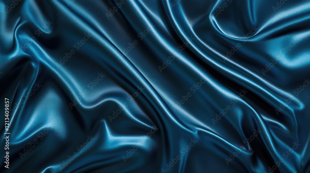 Fototapeta premium Luxurious Blue Satin Texture