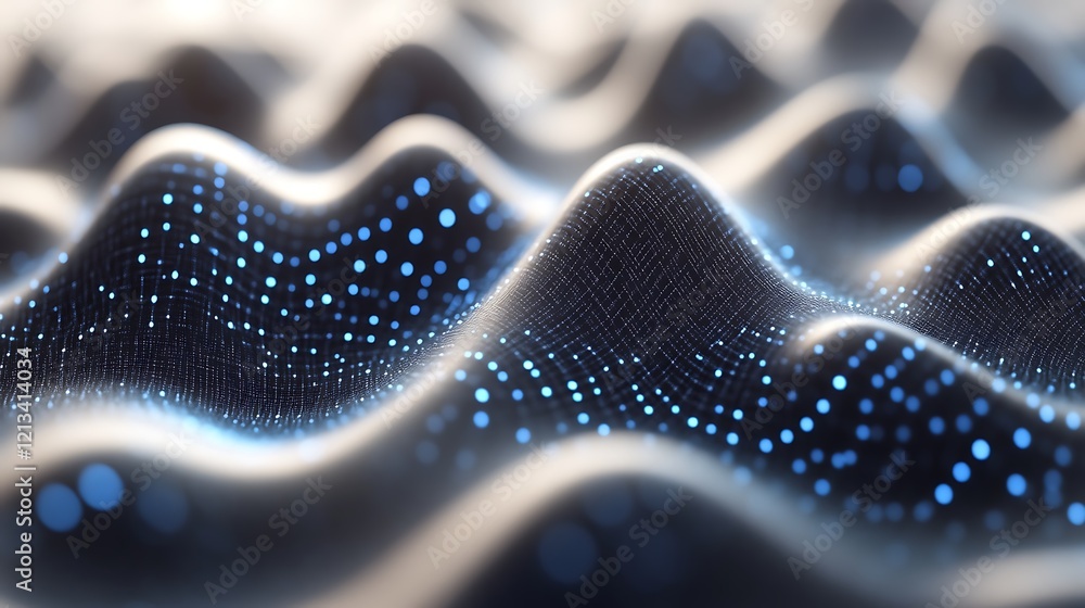 Abstract Blue Light Wave Data Visualization Abstract Blue Light Wave Data Visualization