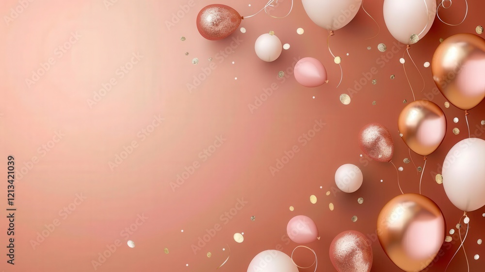 Festive banner with balloons background Festive banner with balloons background