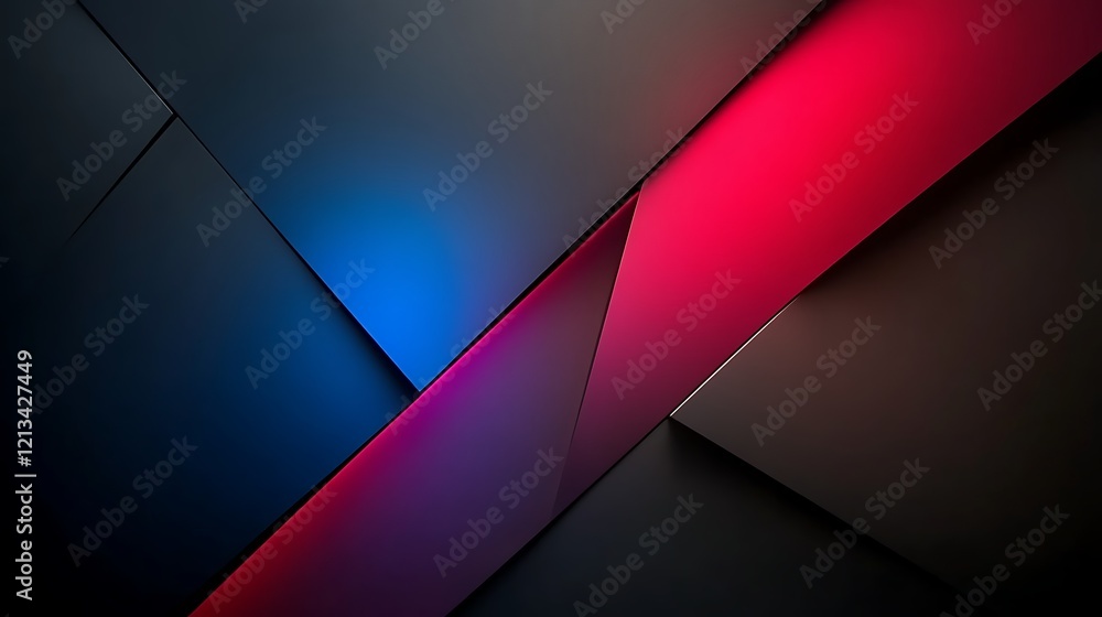 Abstract Geometric Design Featuring Red Blue and Dark Tones Abstract Geometric Design Featuring Red Blue and Dark Tones