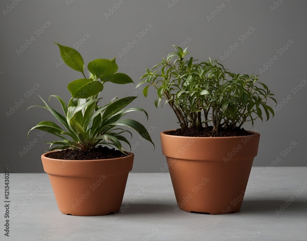 two plant in a pot two plant in a pot