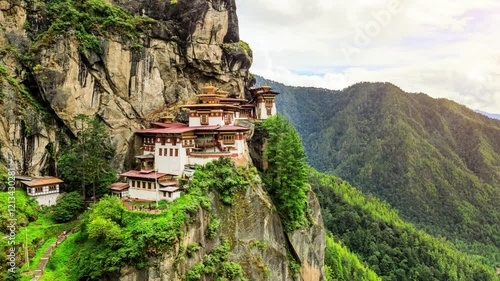 Wallpaper Mural The amazing Tiger's Nest Monastery in Bhutan. Time Lapse. Torontodigital.ca