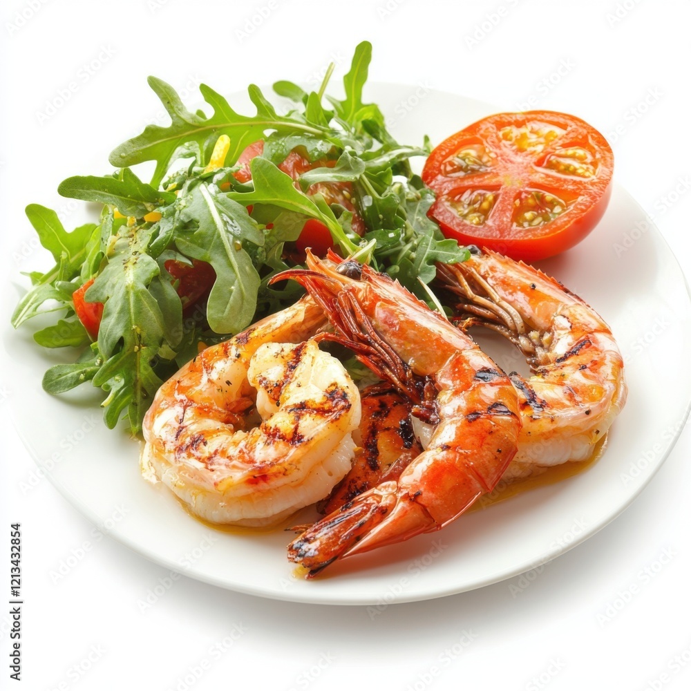 Large prawns grilled with lemon butter Large prawns grilled with lemon butter