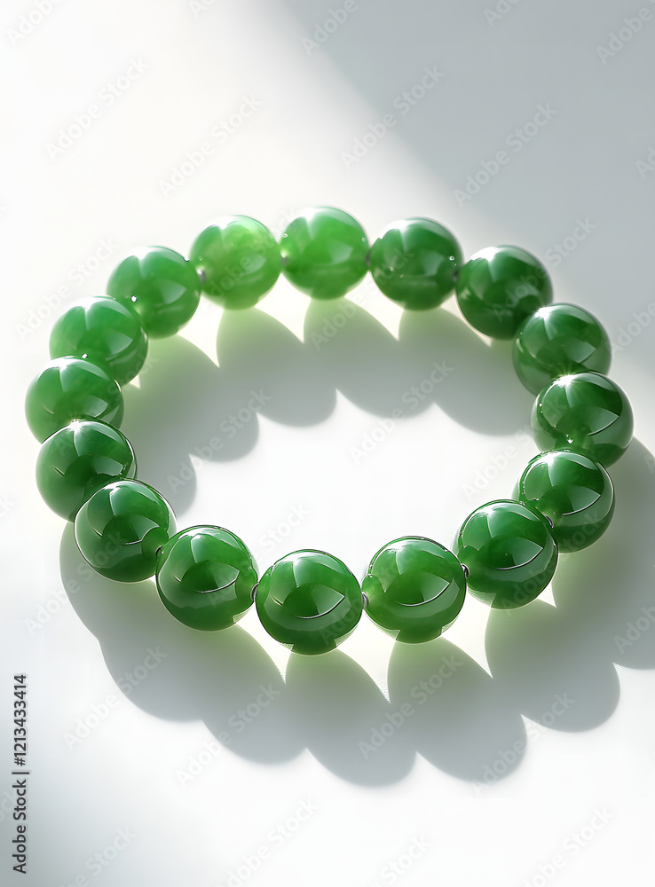Obraz premium Natural jade and stone fashion bead chain