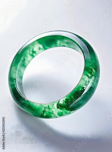 Close up of emerald green bracelet