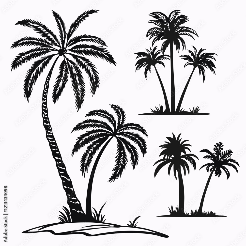 Fototapeta premium set of palms