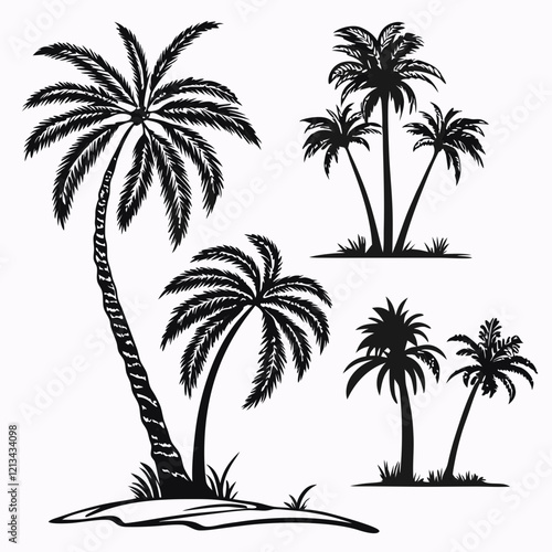 set of palms