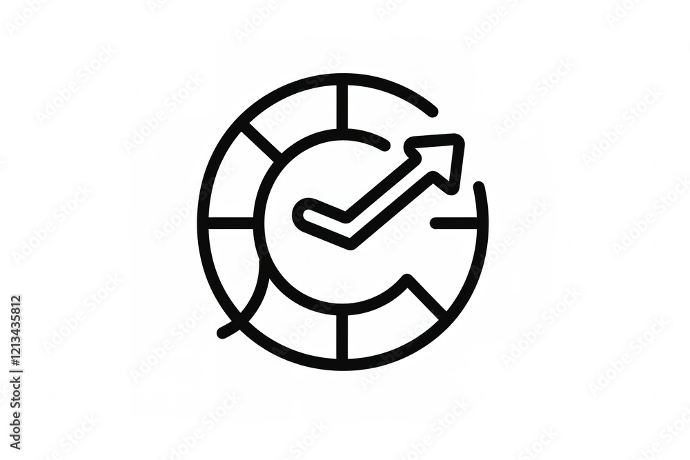 Progress and growth chart, upward trend Progress and growth chart, upward trend