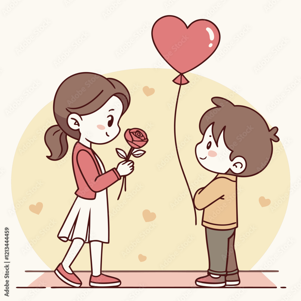 Valentines day holiday getting card with heart Valentines day holiday getting card with heart