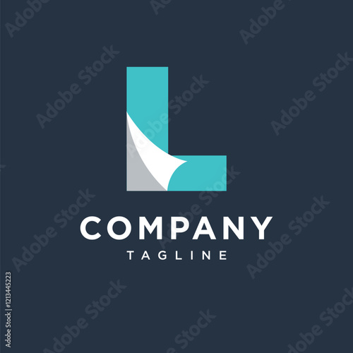Letter L Paper Logo Icon vector