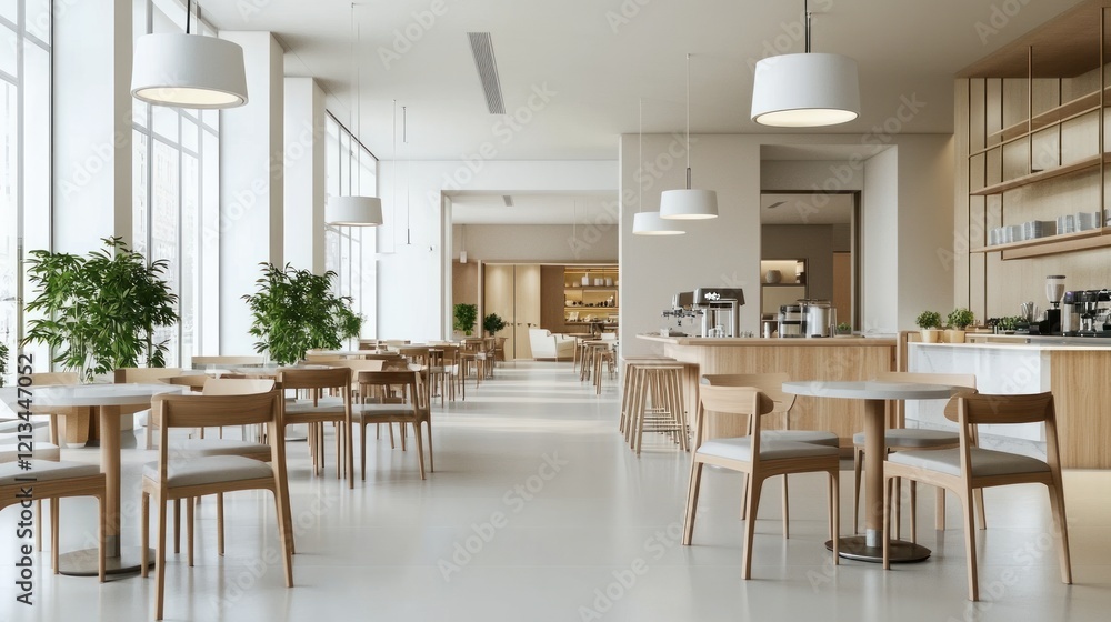 Serene Minimalist Cafe Interior Design Serene Minimalist Cafe Interior Design