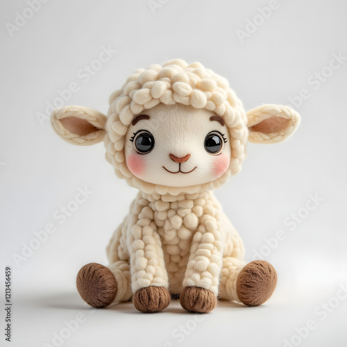 Crochet and Felt Sheep Plushie Toy