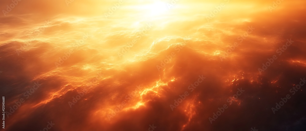 Obraz premium Fiery sunset cloudscape. (2)