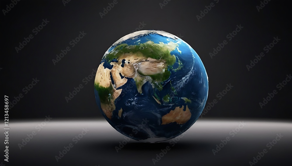 Fototapeta premium Geometric Polygonal Earth Illustration Isolated. 10