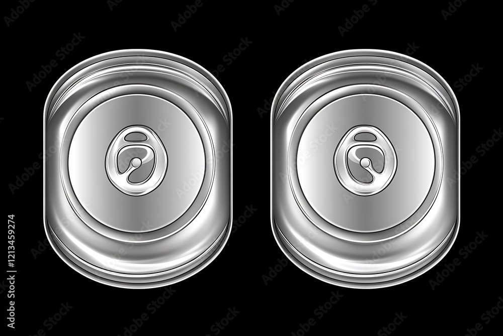 Sleek Modern Metal Buttons Design Pair for Industrial Interface Sleek Modern Metal Buttons Design Pair for Industrial Interface