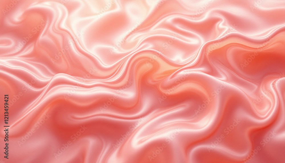 Fototapeta premium Soft pink wavy liquid background with delicate flowing patterns