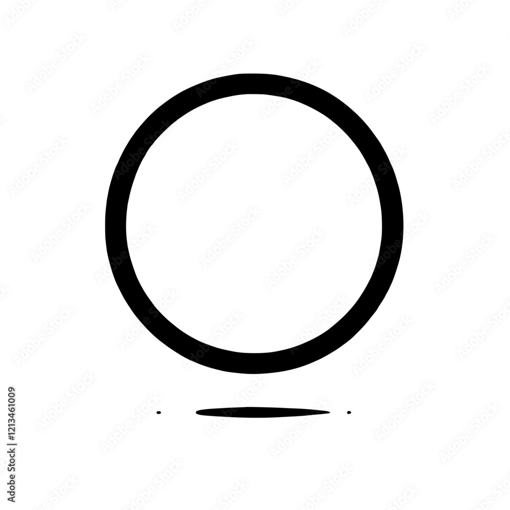 Minimalist Circle Design: A simple yet striking black circle on a white background with a subtle line below, perfect for modern branding, logo design, and minimalist aesthetics. Minimalist Circle Design: A simple yet striking black circle on a white background with a subtle line below, perfect for modern branding, logo design, and minimalist aesthetics.