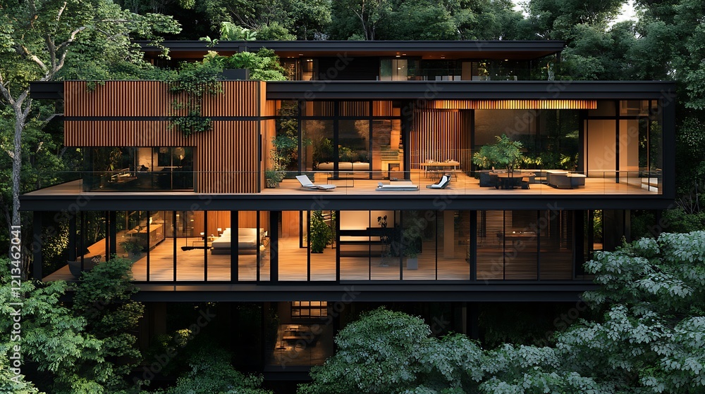 Stunning Modern Forest House Design with Panoramic Views Stunning Modern Forest House Design with Panoramic Views