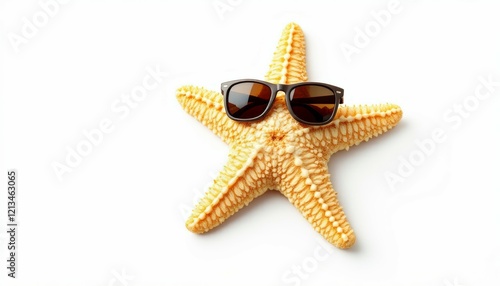 Starfish Wearing Sunglasses Summer Vacation Image