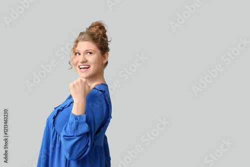 Beautiful young happy woman...