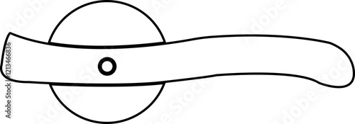 Door handles icon. Locks handles on the door in the house, hotel. Black flat and line vector isolated on transparent background. Metal items interior symbols doorknob realistic.