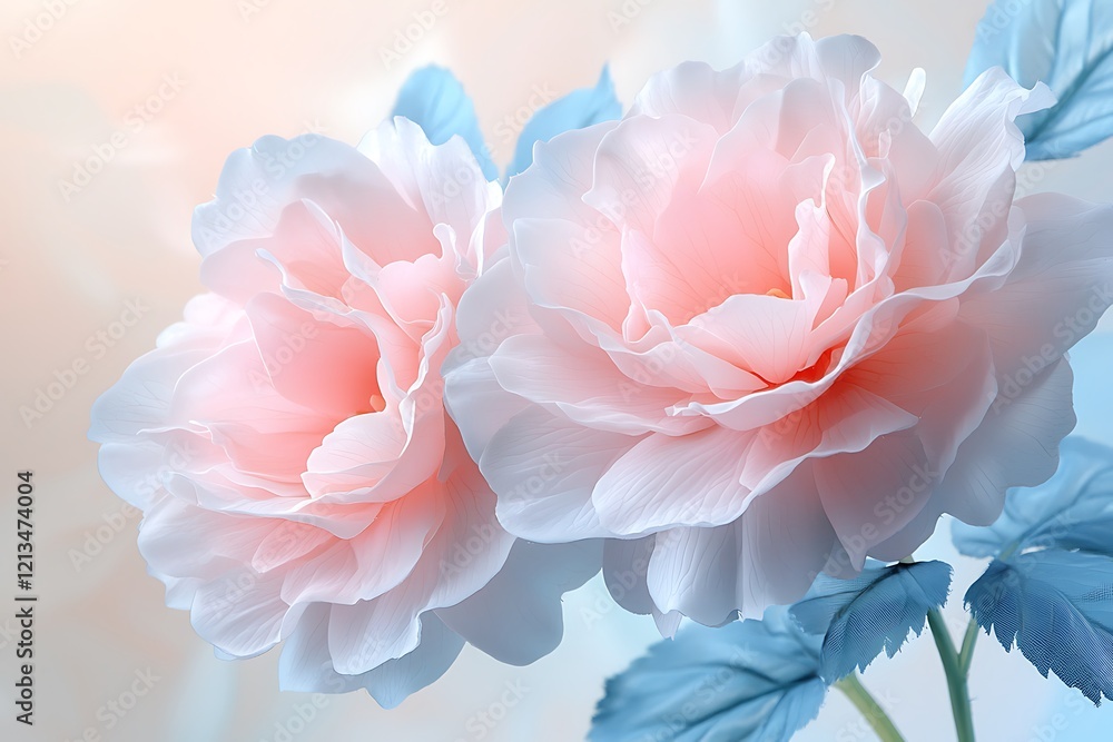 Elegant roses in a serene floral arrangement digital artwork of nature's beauty Elegant roses in a serene floral arrangement digital artwork of nature's beauty