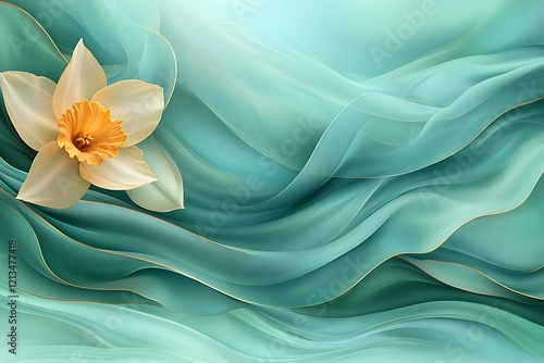 Floral action portrait nature background environmental serenity soft waves artistic touch photo