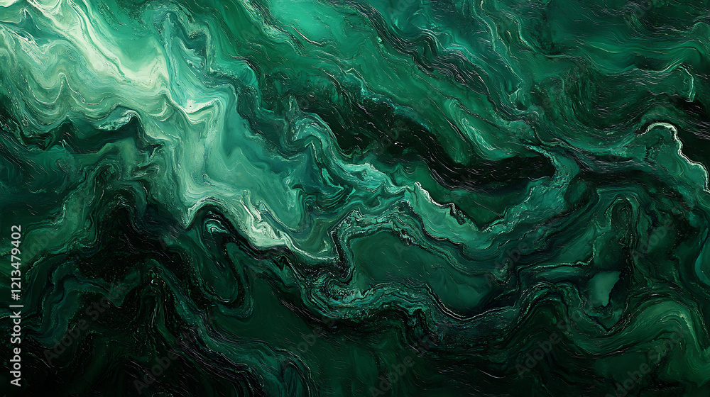A green and white swirl pattern with a blue tint A green and white swirl pattern with a blue tint