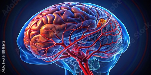 Brain vessel stenosis evaluation via sagittal MRI. photo