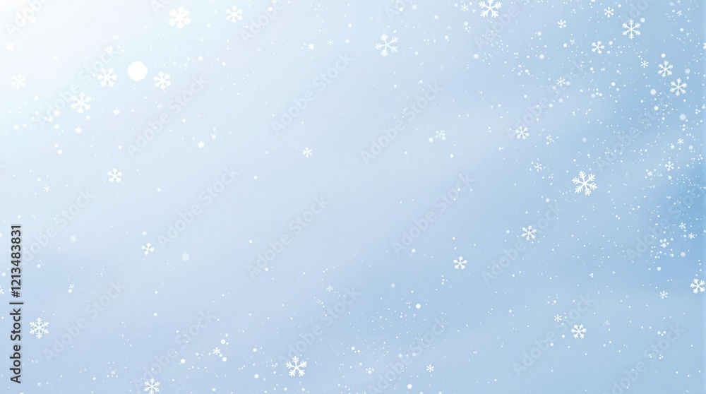 Blue snowflakes gently falling onto a layer of white frost to create a soft and serene border , frosty, sparkling, delicate, blue Blue snowflakes gently falling onto a layer of white frost to create a soft and serene border , frosty, sparkling, delicate, blue