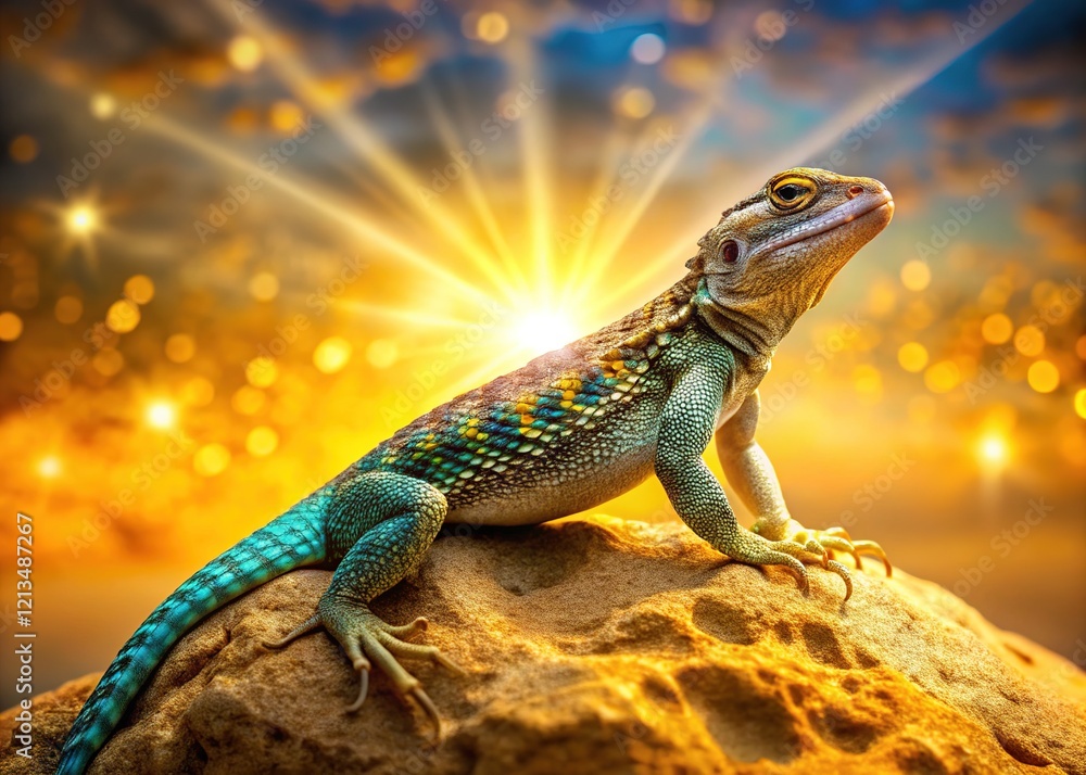 Double exposure: desert lizard, sunlit rock, fleeting moment. Double exposure: desert lizard, sunlit rock, fleeting moment.
