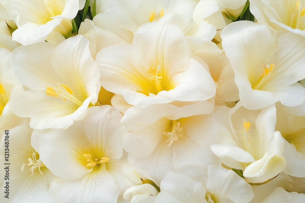 Obraz premium Delicate White Flowers Close Up Soft Texture Floral Background