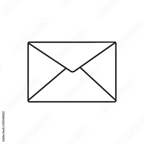 envelope with message icon design template