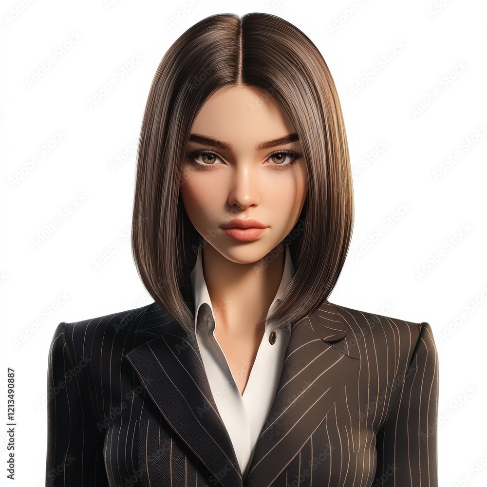 Portrait of a Woman in a Pinstripe Suit Portrait of a Woman in a Pinstripe Suit