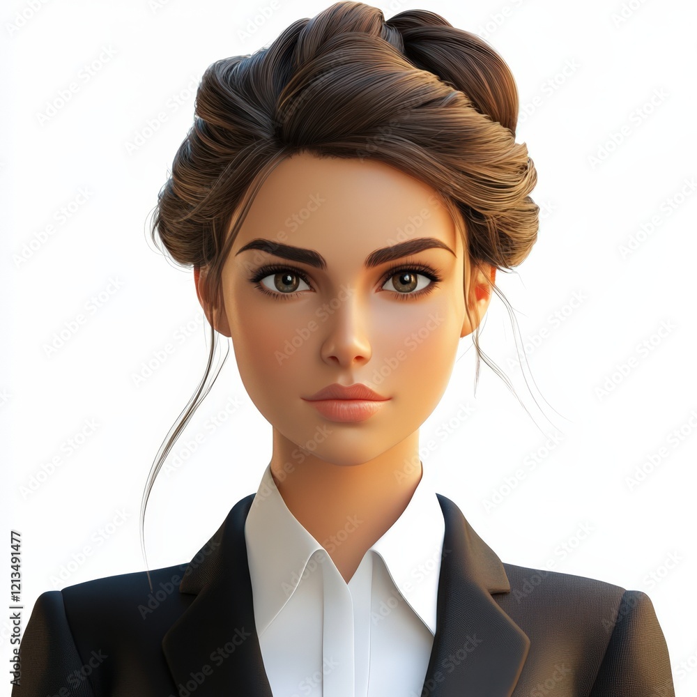 Elegant Young Woman in Business Attire Portrait Elegant Young Woman in Business Attire Portrait