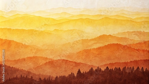 Golden Hour Mountain Range ...