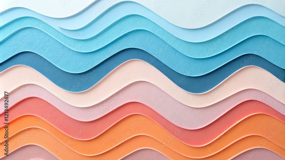Layered Pastel Wave Abstract 3D Render, Colorful Curves, Gradient Design, Paper Texture Abstract art, Pastel colors Layered Pastel Wave Abstract 3D Render, Colorful Curves, Gradient Design, Paper Texture Abstract art, Pastel colors