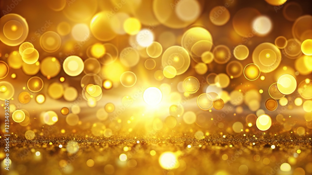 High-detail golden banner with yellow circles, shallow depth. High-detail golden banner with yellow circles, shallow depth.
