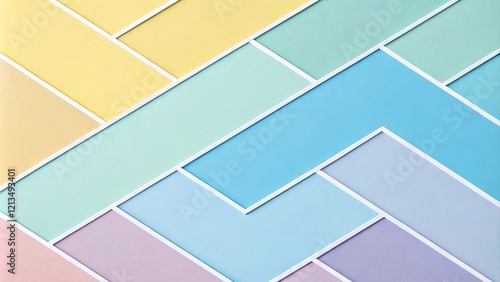 Pastel Color Block Abstract...