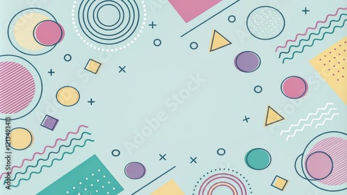 Pastel Geometric Abstract B...