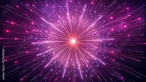 Pink Purple Light Burst Rad...