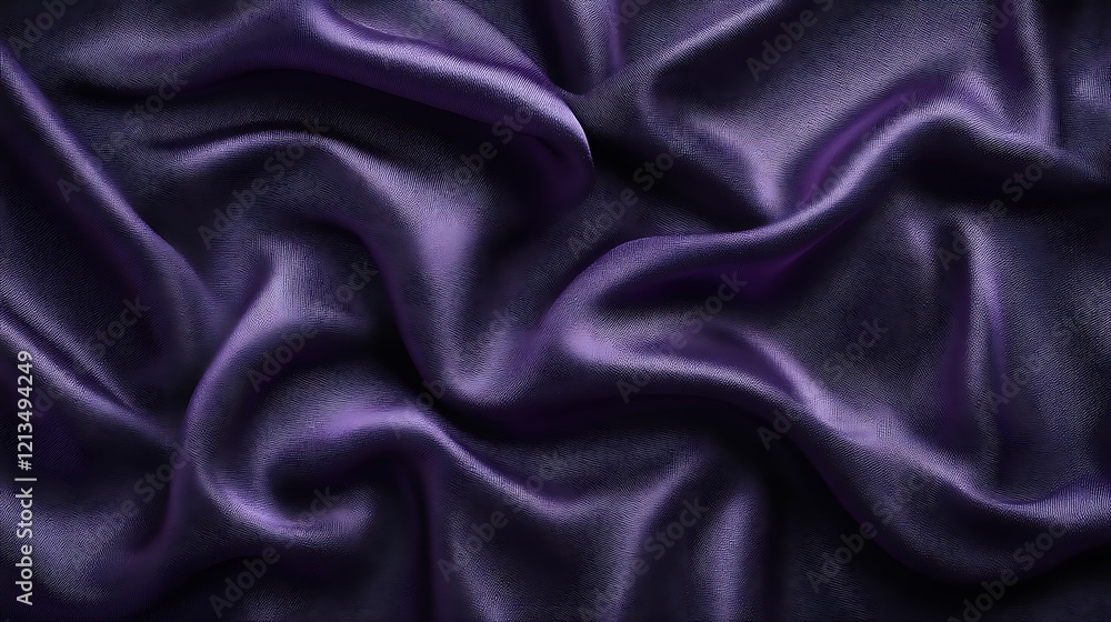 Obraz premium Deep Purple Silk Draped Luxuriously Soft Fabric
