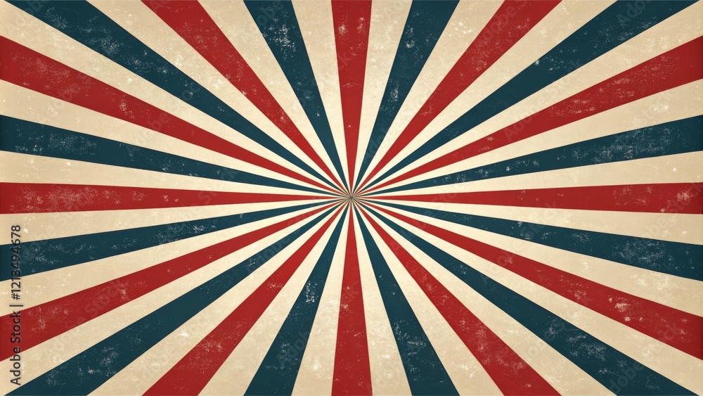 custom made wallpaper toronto digitalVintage Sunburst Design Red, White, Blue Radial Stripes with Grunge Texture,Patriotic,Retro Background Patriotic, Americana
